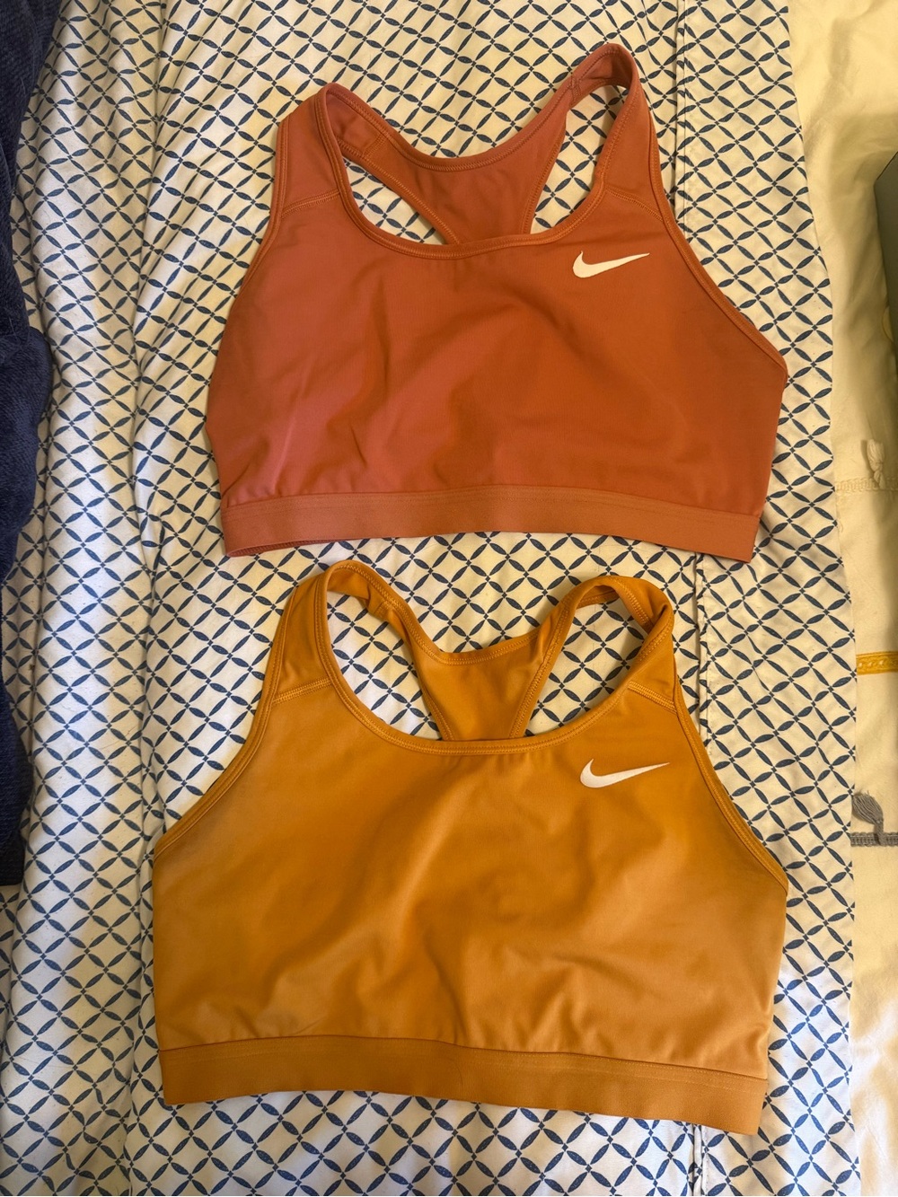 Nike Women’s Racerback Sports Bra - Rust and Mustard